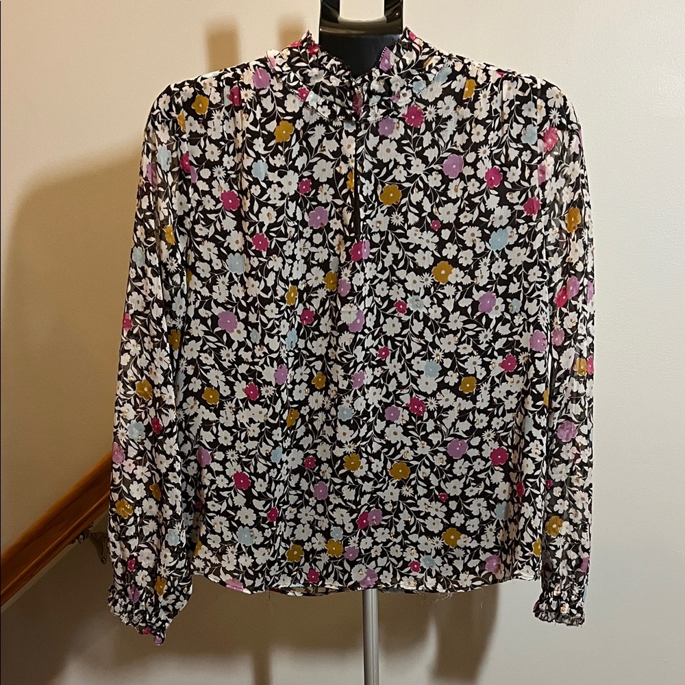 Ann Taylor Floral Print Blouse - Size Small